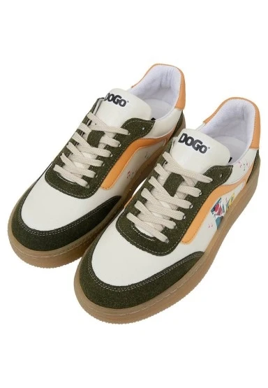 Kadın Vegan Deri Krem Sneakers - Warner Bros Looney Tunes Sylvester and Tweety Tasarım - 