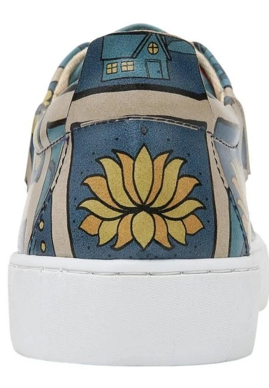 Kadın Vegan Deri Mavi Sneakers - It is a New Day Tasarım - 