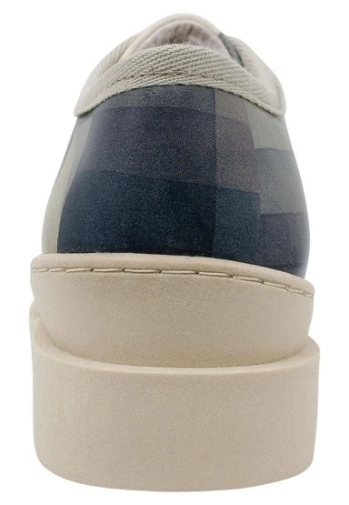 Kadın Vegan Deri Mavi Sneakers - Be Different Tasarım - 