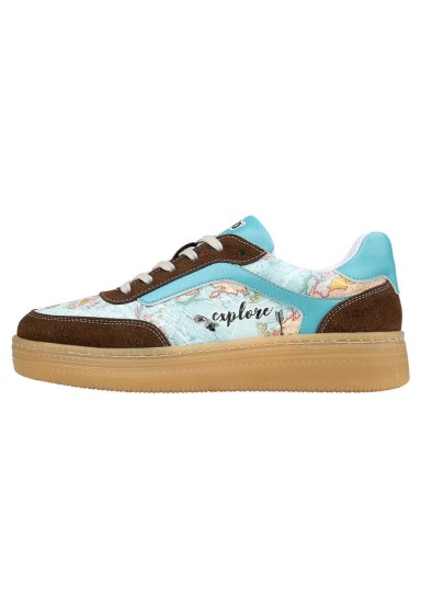 Dogo - Kadın Vegan Deri Mavi Sneakers - Explore Tasarım (1)