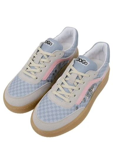 Kadın Vegan Deri Mavi Sneakers - Break the Silence Tasarım - 