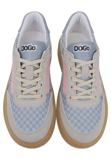 Kadın Vegan Deri Mavi Sneakers - Break the Silence Tasarım - 