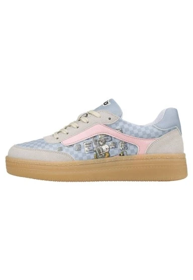 Kadın Vegan Deri Mavi Sneakers - Break the Silence Tasarım - 