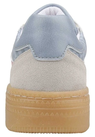 Kadın Vegan Deri Mavi Sneakers - Break the Silence Tasarım - 