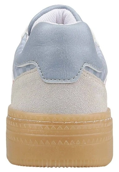 Kadın Vegan Deri Mavi Sneakers - Break the Silence Tasarım - 