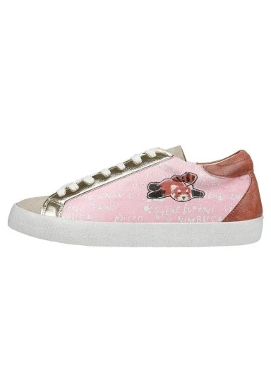 Kadın Vegan Deri Pembe Sneakers - Peak Tasarım - 