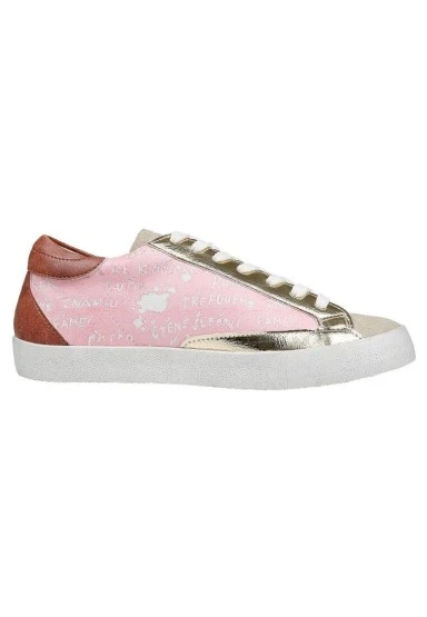 Kadın Vegan Deri Pembe Sneakers - Peak Tasarım - 