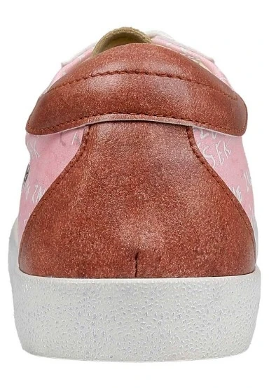 Kadın Vegan Deri Pembe Sneakers - Peak Tasarım - 