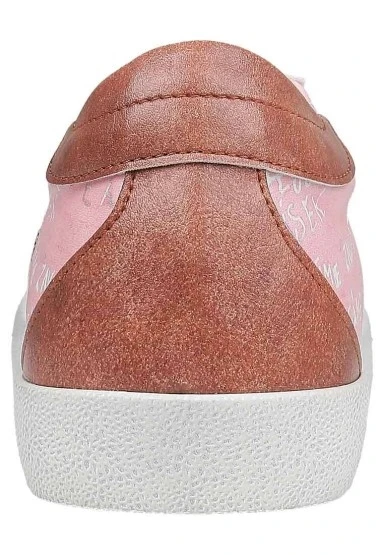 Kadın Vegan Deri Pembe Sneakers - Peak Tasarım - 