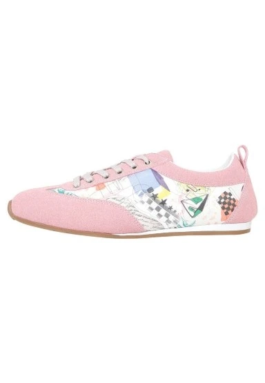 Kadın Vegan Deri Pembe Sneakers - Minimal Crisis Tasarım - 
