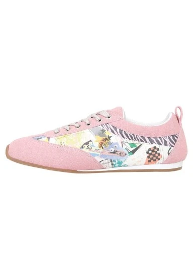 Kadın Vegan Deri Pembe Sneakers - Minimal Crisis Tasarım - 