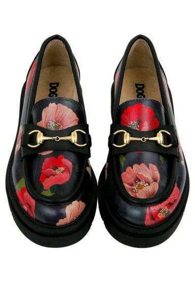 Kadın Vegan Deri Siyah Loafer - Poppy Tasarım - 