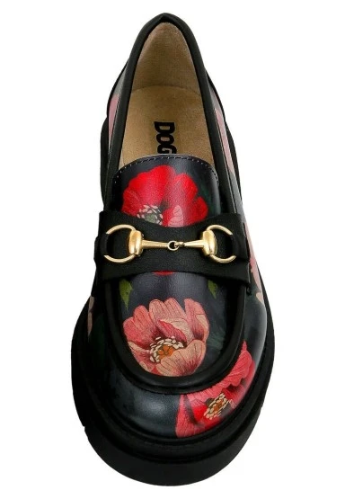 Kadın Vegan Deri Siyah Loafer - Poppy Tasarım - 