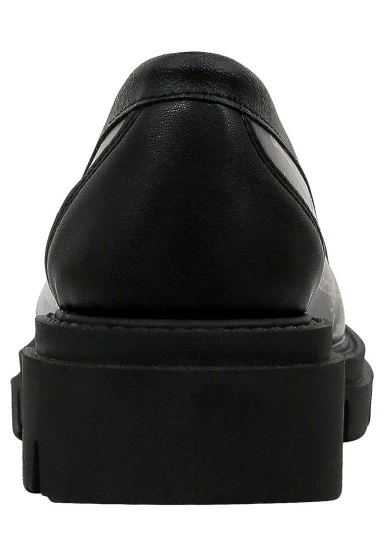 Kadın Vegan Deri Siyah Loafer - The Model Book Of Calligraphy Tasarım - 