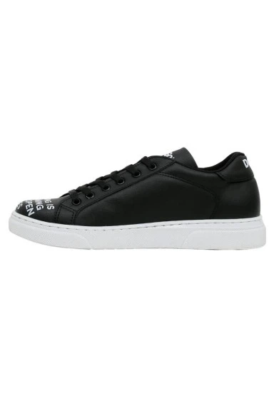 Kadın Vegan Deri Siyah Sneakers - The Wise Owl Tasarım - 