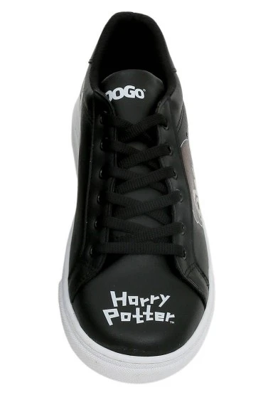 Kadın Vegan Deri Siyah Sneakers - Warner Bros Friends Till Eternity Harry Potter Tasarım - 