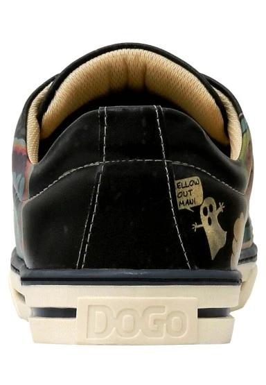 Kadın Vegan Deri Siyah Sneakers - Warner Bros Scooby Doo The Sneaky Machine Tasarım - 