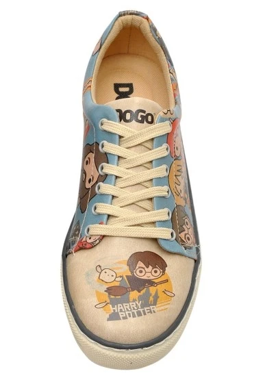 Kadın Vegan Deri Turkuaz Sneakers - Warner Bros Imaginary School Harry Potter Tasarım - 
