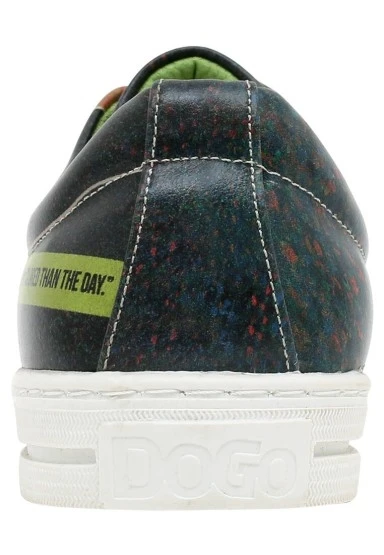 Kadın Vegan Deri Yeşil Sneakers - Vincent van Gogh Self Portrait Muse Tasarım - 