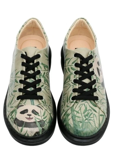 Kadın Vegan Deri Yeşil Sneakers - Bamboo Lover Tasarım - 