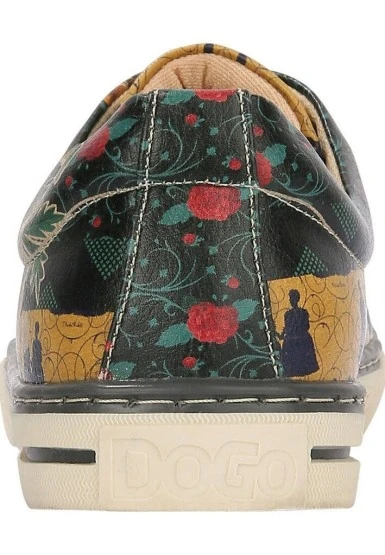 Kadın Vegan Deri Yeşil Sneakers - Frida’s World Frida KahloTasarım - 