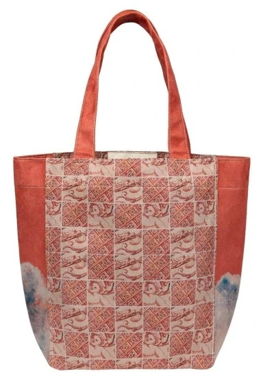 Kadın Vegan Krem Large Tote Bag - Angel's Dream Tasarım - 