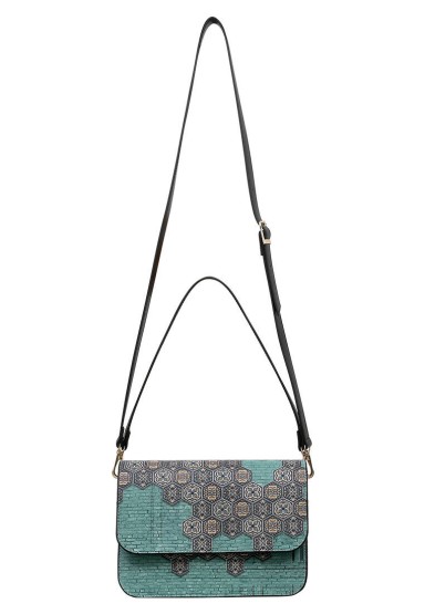 Dogo - Kadın Vegan Mavi El Çantası - Ethnic Faience Tasarım - DOGO Store (1)