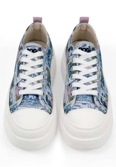 Kadın Vegan Mavi Kalın Taban Sneakers - Already Lost Tasarım - 