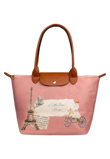 Dogo - Kadın Vegan Pembe Large El Çantası - A Little Paris Always Tasarım (1)