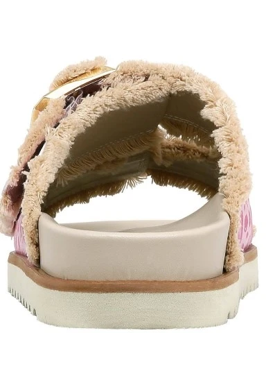 Kadın Vegan Pembe Leopar Terlik - Warner Bros Looney Tunes Bugs Bunny Pink Leopard Bunny Tasarım - 