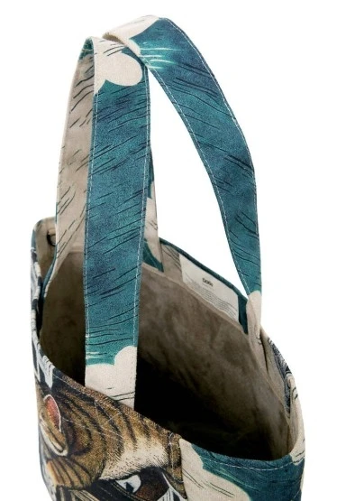 Kadın Vegan Turkuaz Large Tote Bag - Tram Nap Tasarım - 