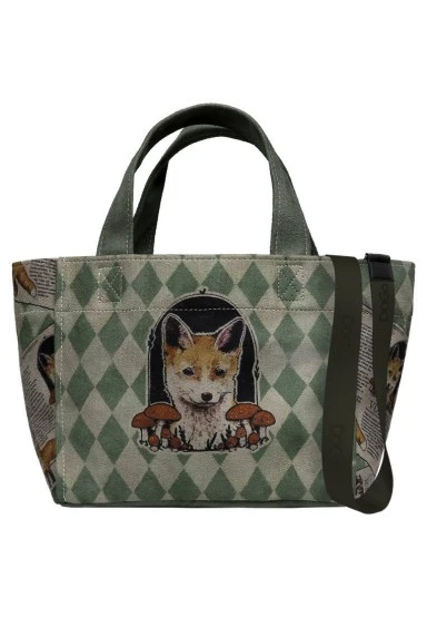 Kadın Vegan Yeşil Medium Tote Bag - Vulpes Tasarım - 