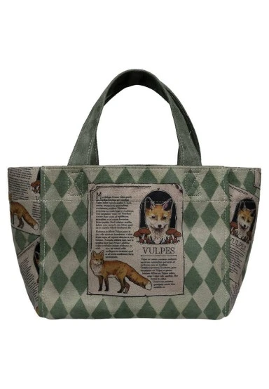 Kadın Vegan Yeşil Medium Tote Bag - Vulpes Tasarım - 