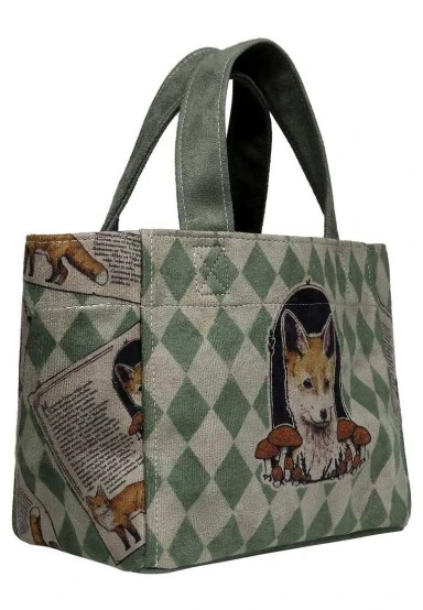 Kadın Vegan Yeşil Medium Tote Bag - Vulpes Tasarım - 
