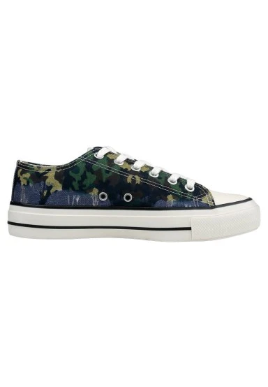 Men Vegan Gray Sneakers - Star Eagle Design - 