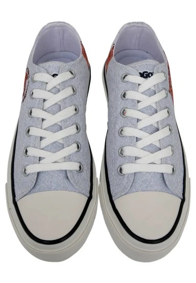 Men Vegan Gray Sneakers - Uptown Tigers Design - 