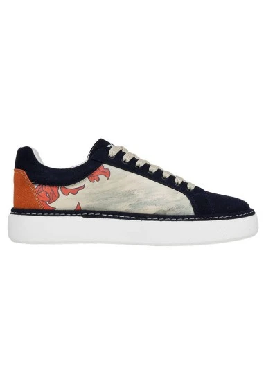 Men Vegan Leather Beige Sneakers - Hear Me Roar Design - 