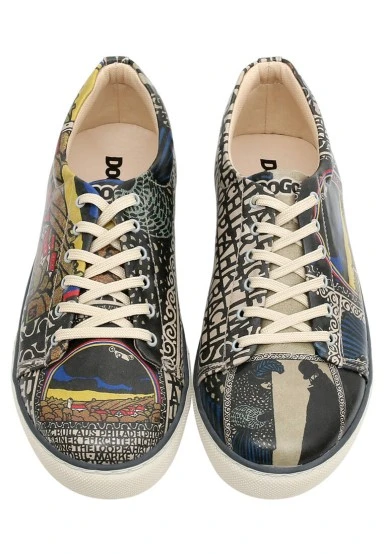 Men Vegan Leather Black Sneakers - Variete Nummer 11 Design - 