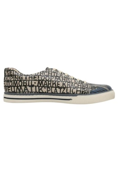 Men Vegan Leather Black Sneakers - Variete Nummer 11 Design - 