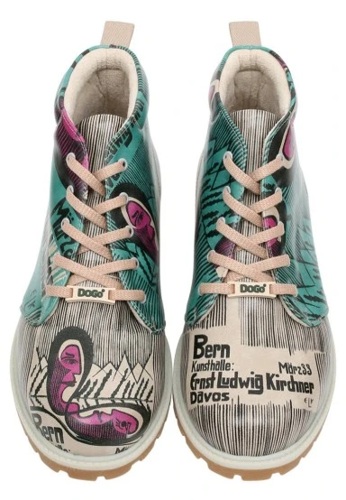 Men Vegan Leather Multicolor Ankle Boots - Kunsthalle Design - 