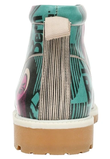 Men Vegan Leather Multicolor Ankle Boots - Kunsthalle Design - 