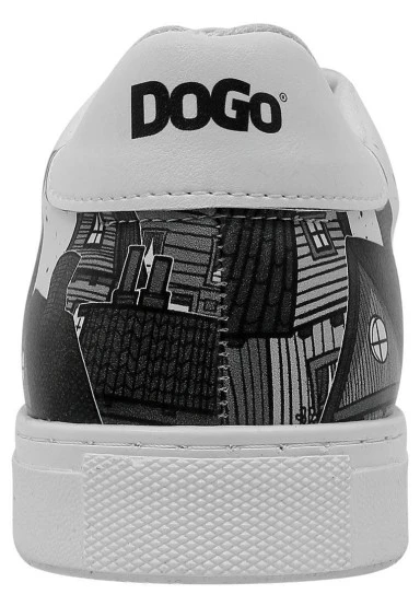 Men Vegan Leather White Sneakers - Night Lovers Design - 