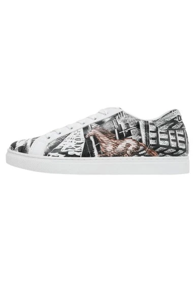 Men Vegan Leather White Sneakers - No Limits Design - 