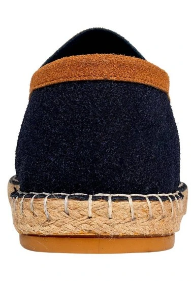 Men Vegan Navy Espadrilles - Uptown Tigers Navy Design - 