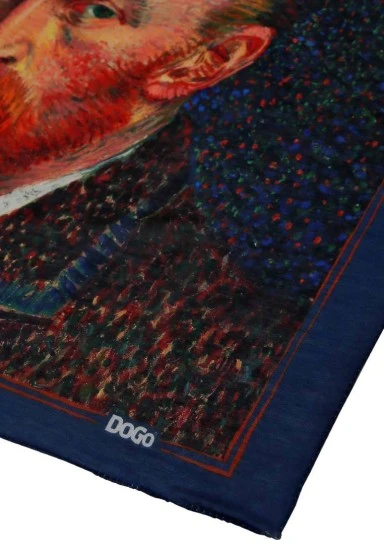 Multicolore Foulard - Vincent van Gogh Self Portrait Motif - 