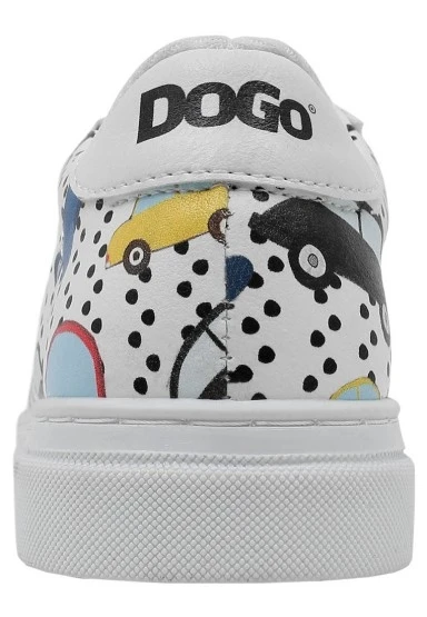 Unisex Çocuk Vegan Deri Beyaz Sneakers - Just Go Somewhere Tasarım - 