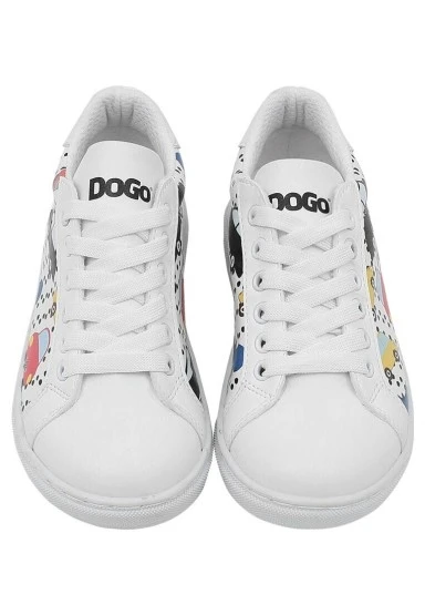 Unisex Çocuk Vegan Deri Beyaz Sneakers - Just Go Somewhere Tasarım - 