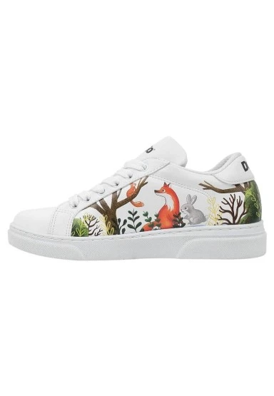 Unisex Çocuk Vegan Deri Beyaz Sneakers - Better Together Tasarım - 