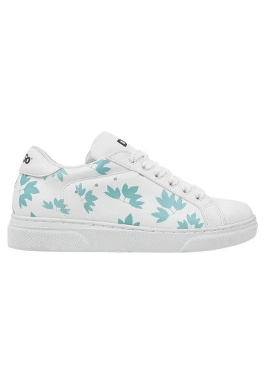 Unisex Çocuk Vegan Deri Beyaz Sneakers - Everything is Gonna Be Purrfect Tasarım - 