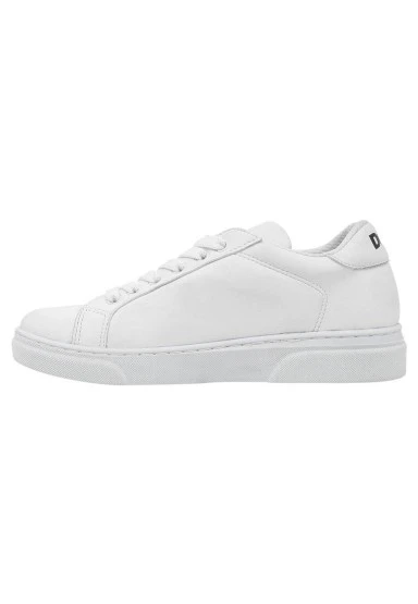 Unisex Çocuk Vegan Deri Beyaz Sneakers - The Wise Owl Tasarım - 
